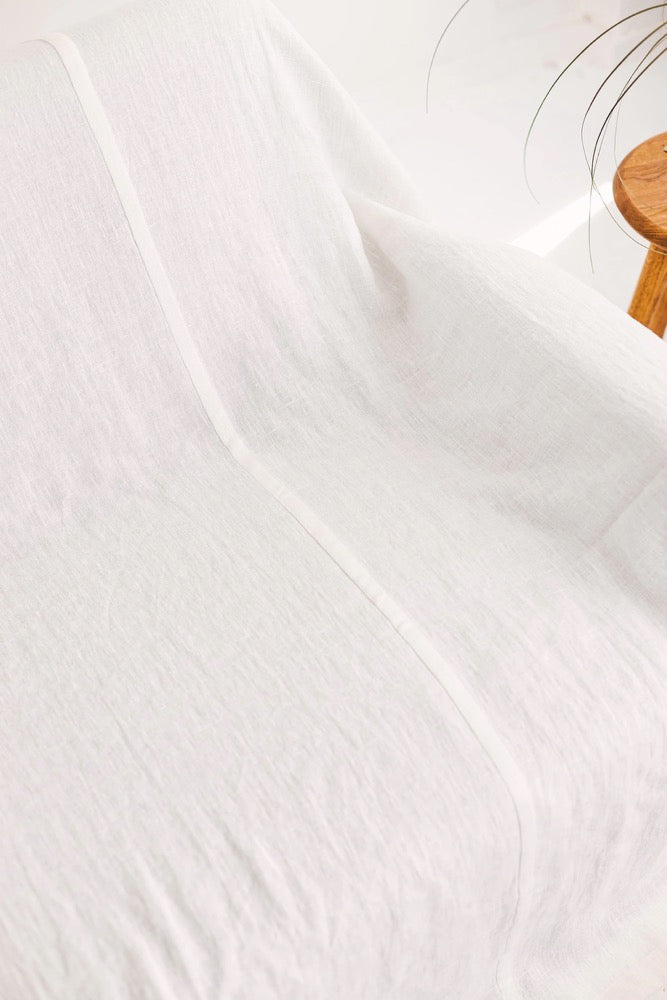 Dusty Aqua Linen Slipcover, Linen Couch Cover, Natural Sofa Cover, Linen Couch Throw, Large Linen Coverlet