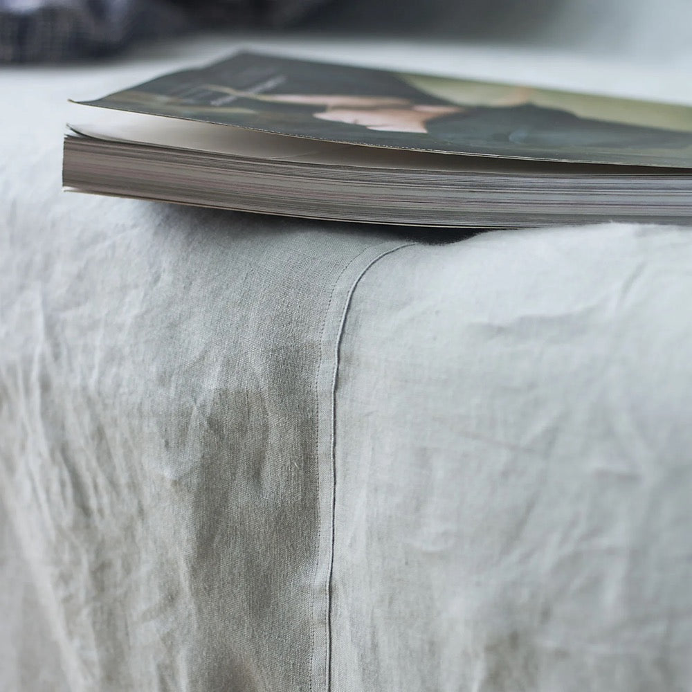 Linen Couch Cover, Linen Bedspread, Natural Sofa Cover, Linen Couch Throw, Large Linen Coverlet